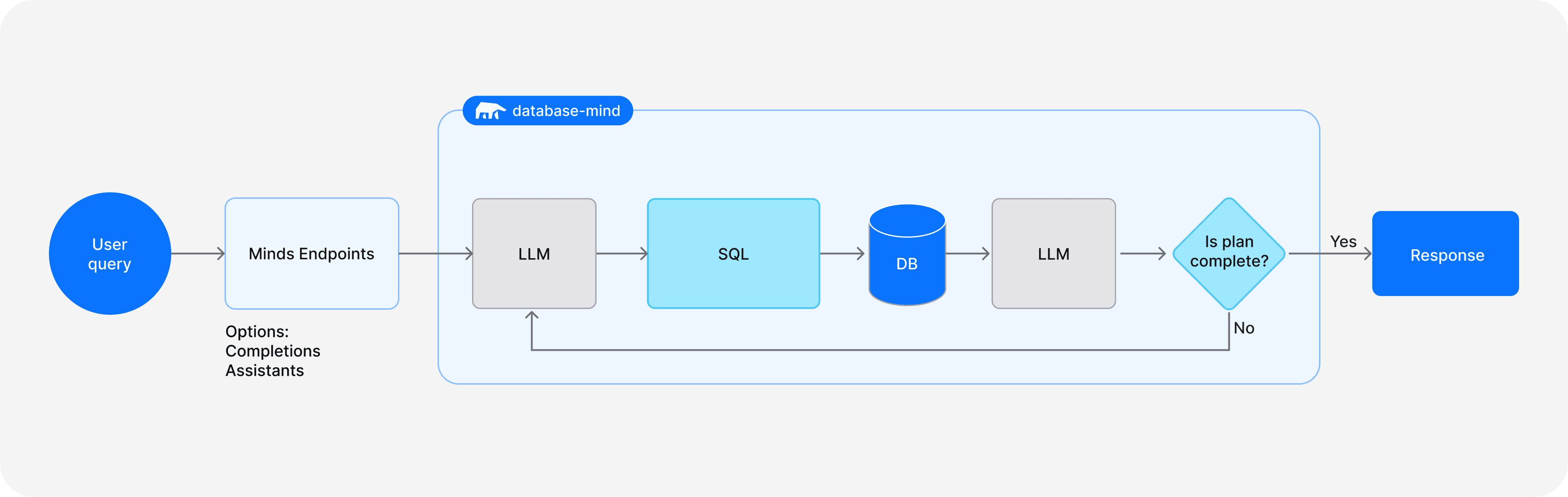 Database-Mind flow diagram